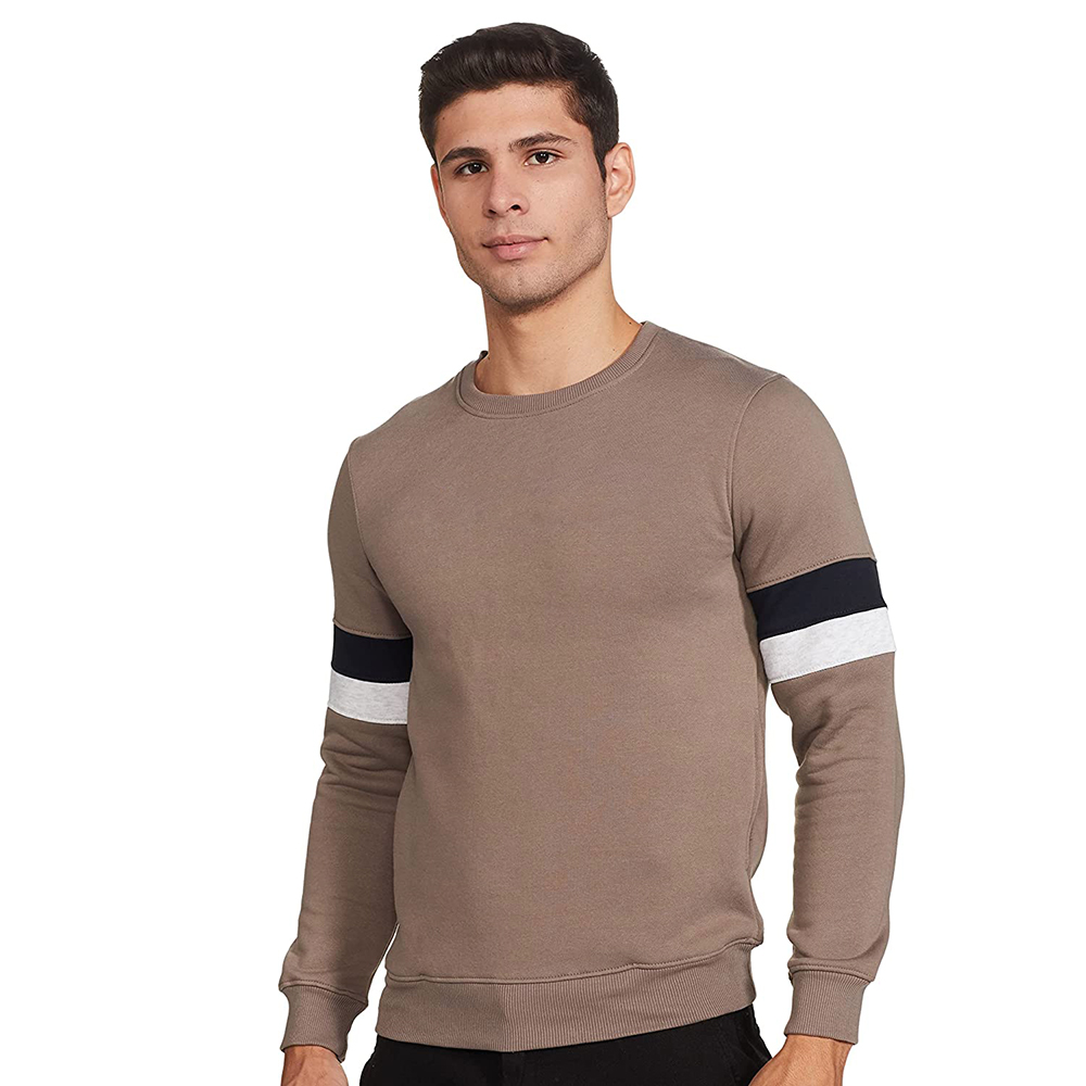 Hestic Sports Wear Sweatshirt Mens New Multipanel Crewneck Sweatshirt Breathable Wholesale Custom Logo Pullover Sweatshirts